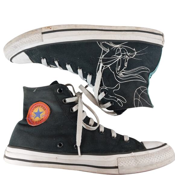 CONVERSE! CHUCK TAYLOR ALL STAR HIGH TOP "TUNE SQUAD" BUGS BUNNY SNEAKERS! SZ 9 - Picture 1 of 11